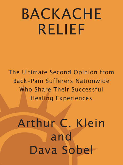 Cover image for book Backache Relief