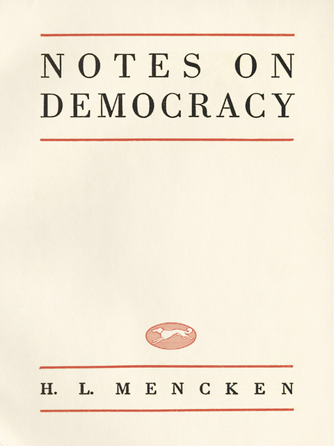 Cover image for book Notes on Democracy