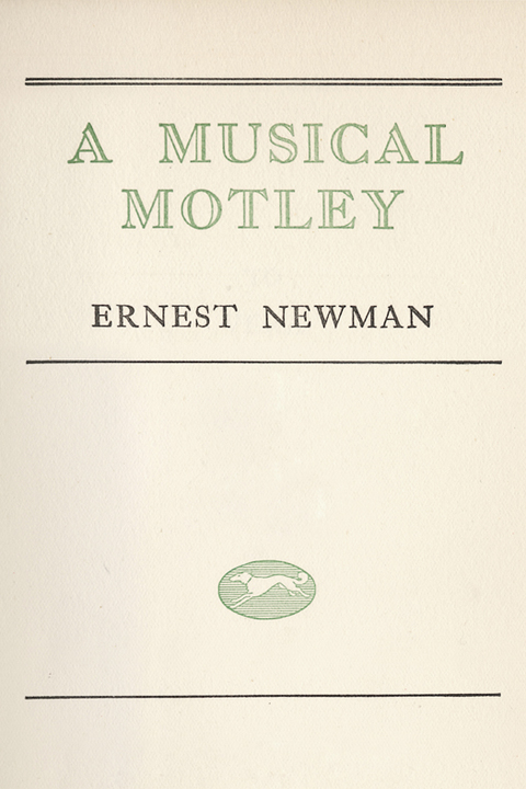 Cover image for book Musical Motley