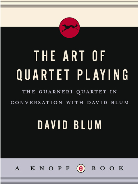 Cover image for book QUARTET PLAYING,ART OF