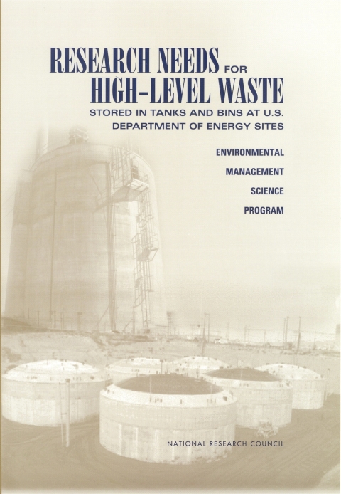 Cover image for book Research Needs for High-Level Waste Stored in Tanks and Bins at U.S. Department of Energy Sites