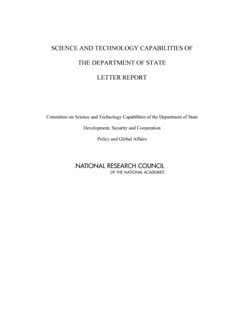 Cover image for book Science and Technology Capabilities of the Department of State