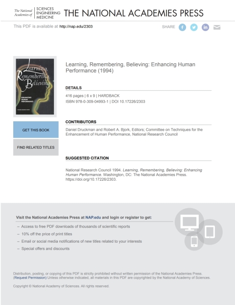 Cover image for book Learning, Remembering, Believing