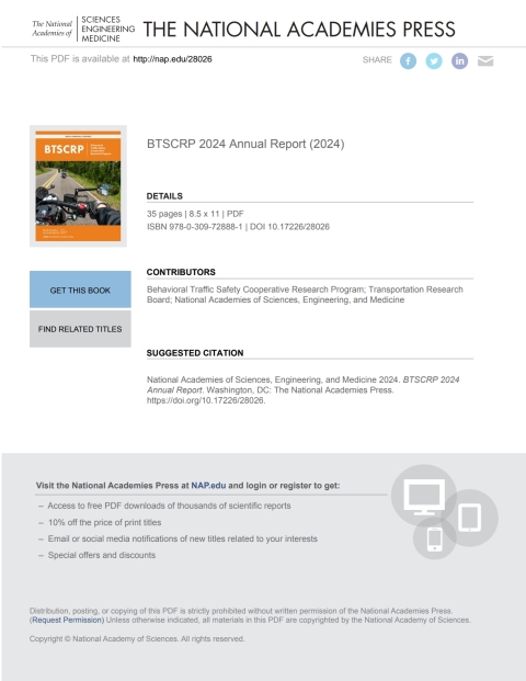 Cover image for book BTSCRP 2024 Annual Report