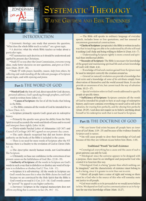 Cover image for book Systematic Theology Laminated Sheet