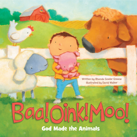 Cover image for book Baa! Oink! Moo! God Made the Animals