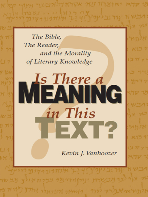 Cover image for book Is There a Meaning in This Text?