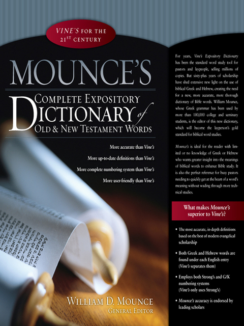 Cover image for book Mounce's Complete Expository Dictionary of Old and New Testament Words