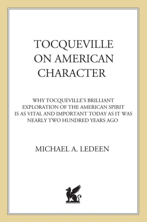 Cover image for book Tocqueville on American Character