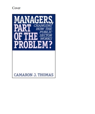 Managers, Part of the Problem?