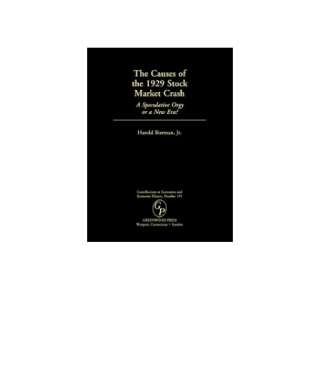 The Causes of the 1929 Stock Market Crash