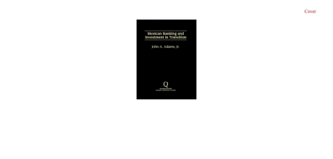 Mexican Banking and Investment in Transition 