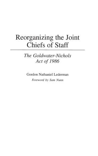 Reorganizing the Joint Chiefs of Staff