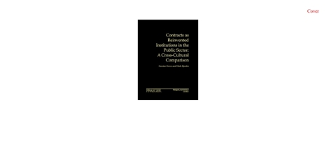 Cover image for book Contracts as Reinvented Institutions in the Public Sector