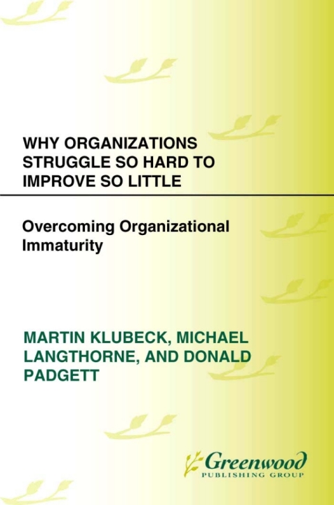 Why Organizations Struggle So Hard to Improve So Little 