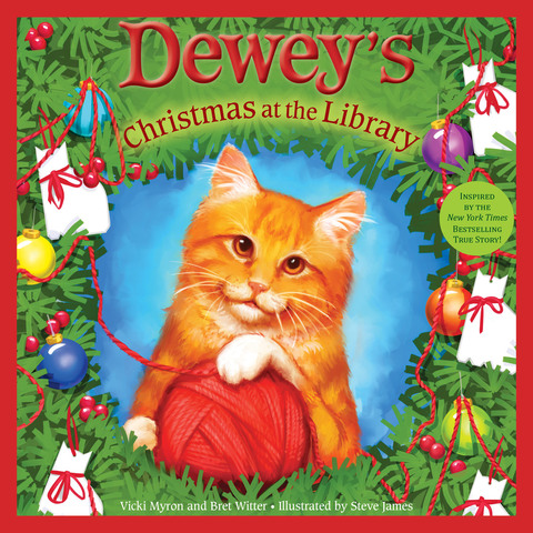 Cover image for book Dewey's Christmas At the Library