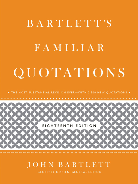 Cover image for book Bartlett's Familiar Quotations