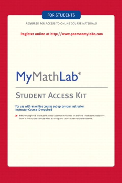 Cover image for book MyLab Math -- Standalone Access Card