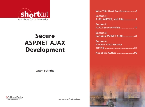 Cover image for book Secure ASP.NET AJAX Development (Digital Short Cut)