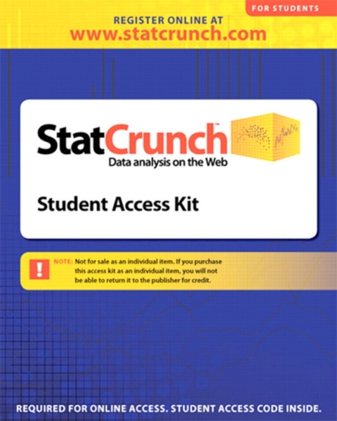 Online Resource statCrunch -- Standalone Access Card (6-month access); $30.75