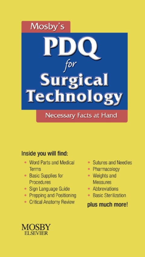 Cover image for book Mosby's PDQ for Surgical Technology