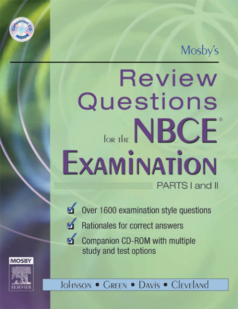 Cover image for book Mosby's Review Questions for the NBCE Examination: Parts I and II