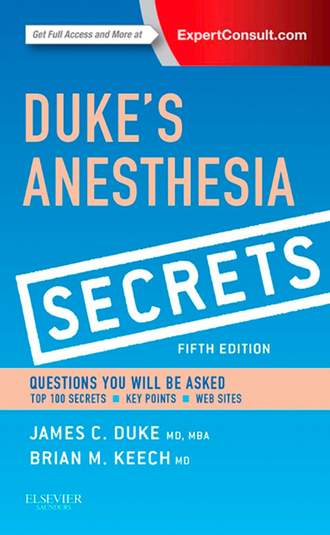 Cover image for book Duke's Anesthesia Secrets