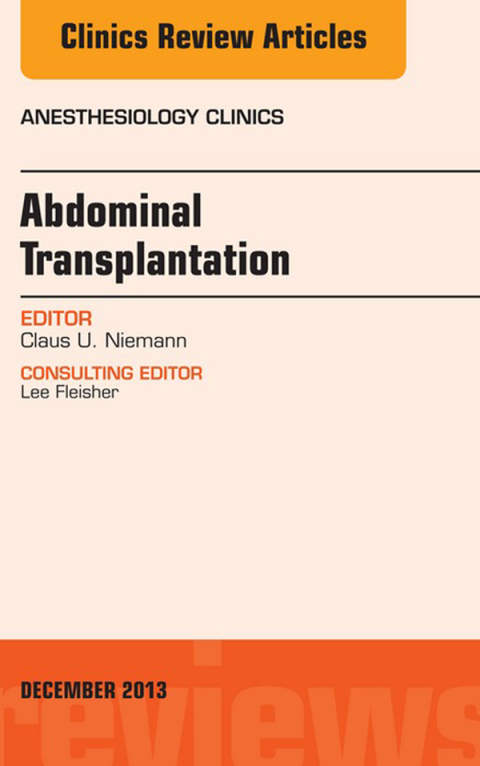 Cover image for book Transplantation, An Issue of Anesthesiology Clinics