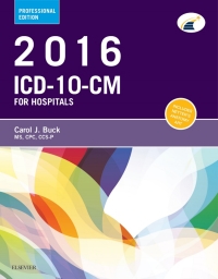صورة الغلاف: 2016 ICD-10-CM Hospital Professional Edition 9780323279758