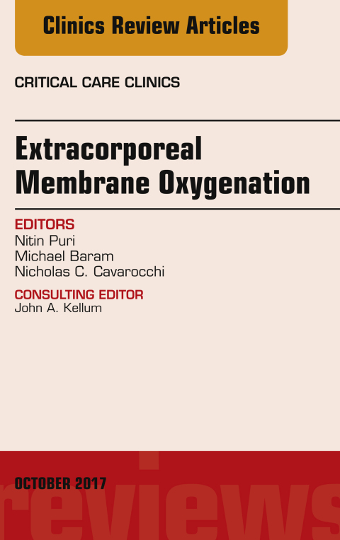 Cover image for book Extracorporeal Membrane Oxygenation (ECMO), An Issue of Critical Care Clinics
