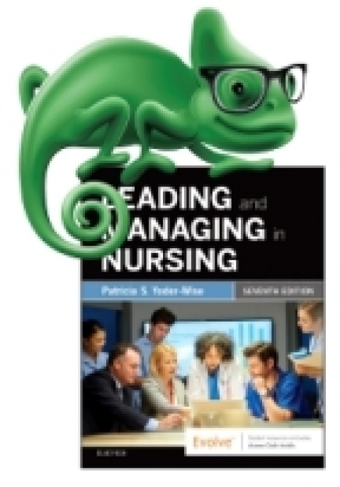 Cover image for book Elsevier Adaptive Quizzing for Leading and Managing in Nursing