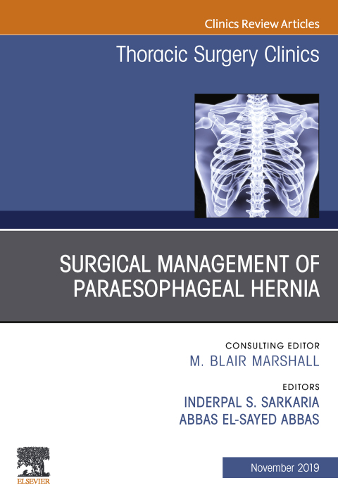 Cover image for book Paraesophageal Hernia Repair,An Issue of Thoracic Surgery Clinics