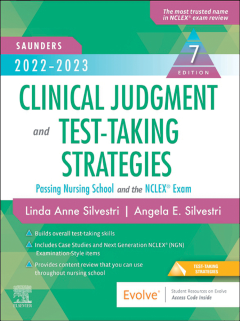 Cover image for book Saunders 2022-2023 Clinical Judgment and Test-Taking Strategies
