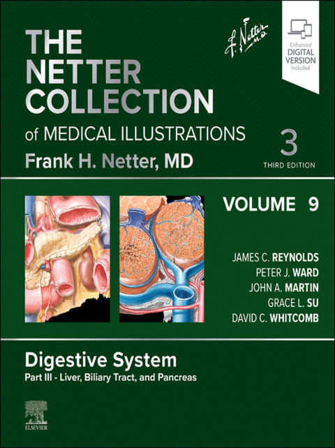 Cover image for book The Netter Collection of Medical Illustrations: Digestive System, Volume 9, Part III – Liver, Biliary Tract, and Pancreas