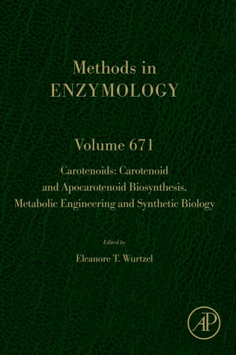 Cover image for book Carotenoids: Carotenoid and Apocarotenoid Biosynthesis, Metabolic Engineering and Synthetic Biology
