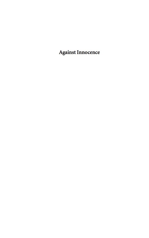 Cover image for book Against Innocence