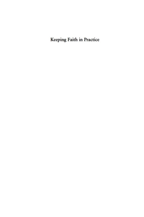 Cover image for book Keeping Faith in Practice