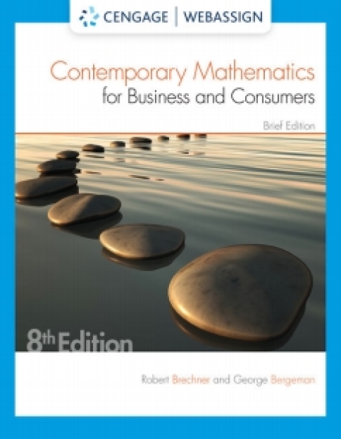 Cover image for book WebAssign for Brechner/Bergeman's Contemporary Mathematics for Business & Consumers, 9th Edition [Instant Access], Multi-Term