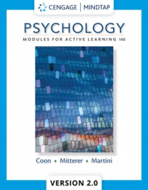 Cover image for book MindTapV2.0 for Coon/Mitterer/Martini's Psychology: Modules for Active Learning, 14th Edition [Instant Access], 1 term