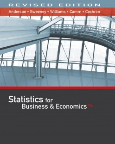 Cover image for book WebAssign for Anderson/Sweeney/Williams/Camm's Statistics for Business & Economics, Revised, Edition Courses, 13th Edition [Instant Access], Multi-Term