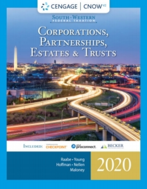 Cover image for book CengageNOWv2 for Raabe/Young/Hoffman/Nellen/Maloney's South-Western Federal Taxation 2020: Corporations, Partnerships, Estates and Trusts, 43rd Edition [Instant Access], 1 term