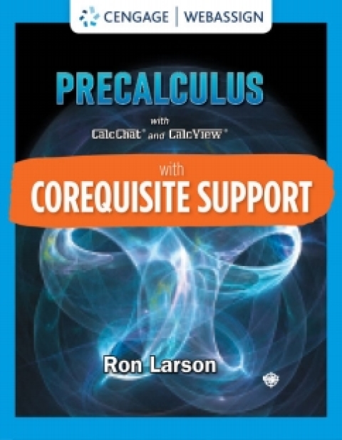 Cover image for book WebAssign with Corequisite Support for Larson's Precalculus, 10th, 1st Edition [Instant Access], Single-Term