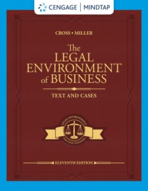 Online Resource MindTap for Cross/Miller's The Legal Environment of Business: Text and Cases; $185.00