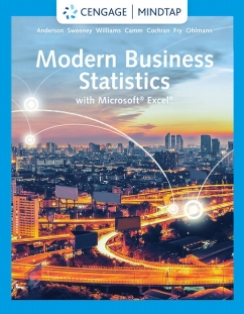 Cover image for book MindTap for Anderson/Sweeney/Williams/Camm/Cochran/Fry/Ohlmann's for Modern Business Statistics with Microsoft Excel, 7th Edition [Instant Access], 1 term
