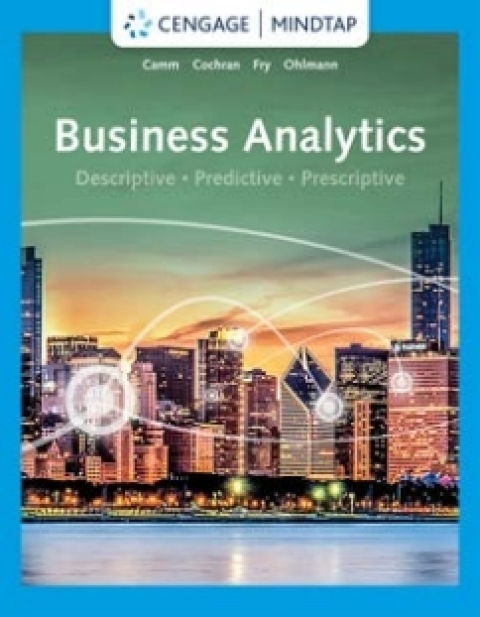 Cover image for book MindTap for Camm/Cochran/Fry/Ohlmann's Business Analytics, 4th Edition [Instant Access], 1 term