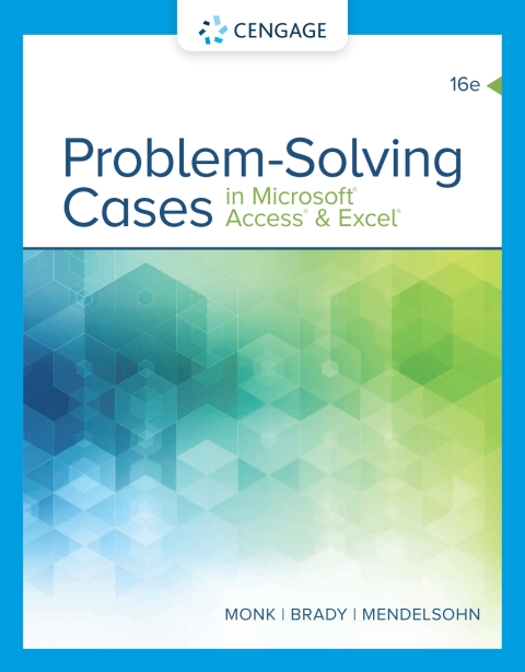 Cover image for book Problem Solving Cases in MS Access & Excel