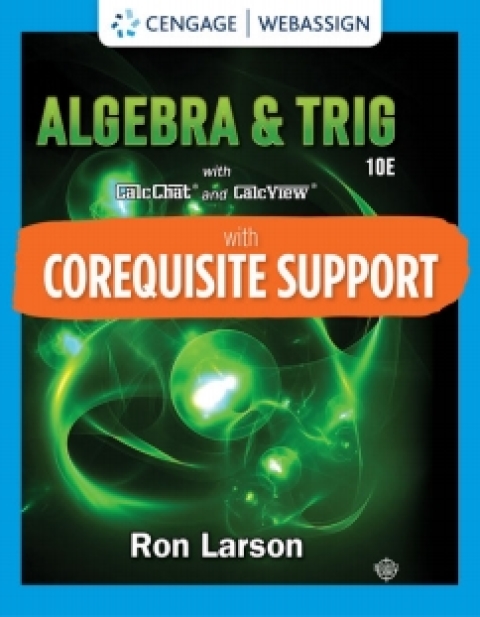 Cover image for book WebAssign with Corequisite Support for Larson's Algebra & Trigonometry, 10th, 1st Edition [Instant Access], Single-Term