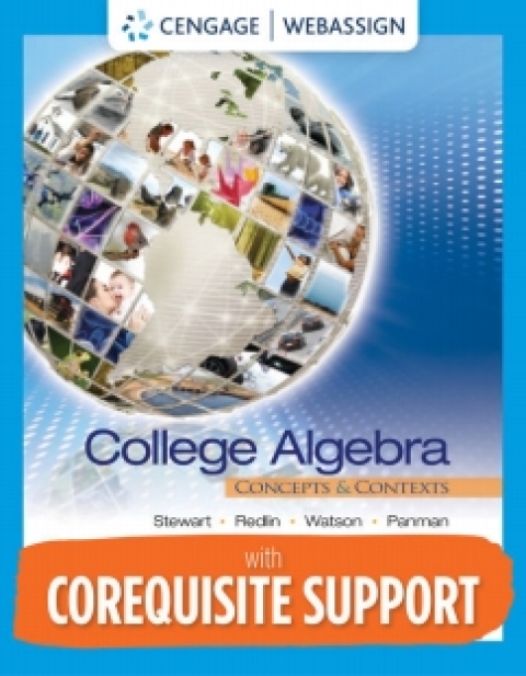 Cover image for book WebAssign with Corequisite Support for Stewart/Redlin/Watson/Panman's College Algebra: Concepts and Contexts 4th, 1st Edition [Instant Access], Single-Term