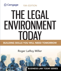 The Legal Environment Today 10th edition | 9780357635520, 9780357635636