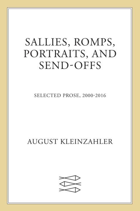 Cover image for book Sallies, Romps, Portraits, and Send-Offs